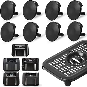 Air Fryer Replacement Parts for Ninja Foodi Airy Fryer, 8 PCS Food Grade Air Fryer Rubber Bumpers Feet Tabs Tips Accessories for Ninja Foodi DZ201 DZ071 DZ090 DZ100 DZ401 DZ550 DualZone Air Fryer