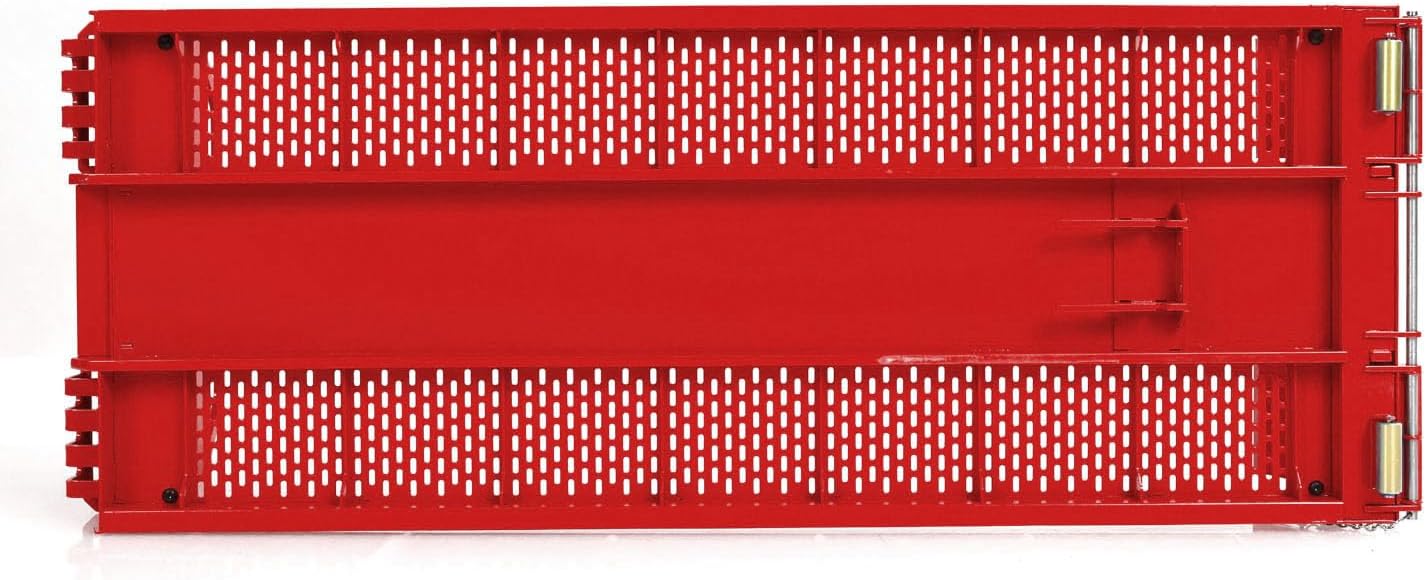 1/14 10x10 8x8 Metal Red Timber Flatbed for Hydraulic RC Roll On Full Dump Truck for Adult Hobby(Red)