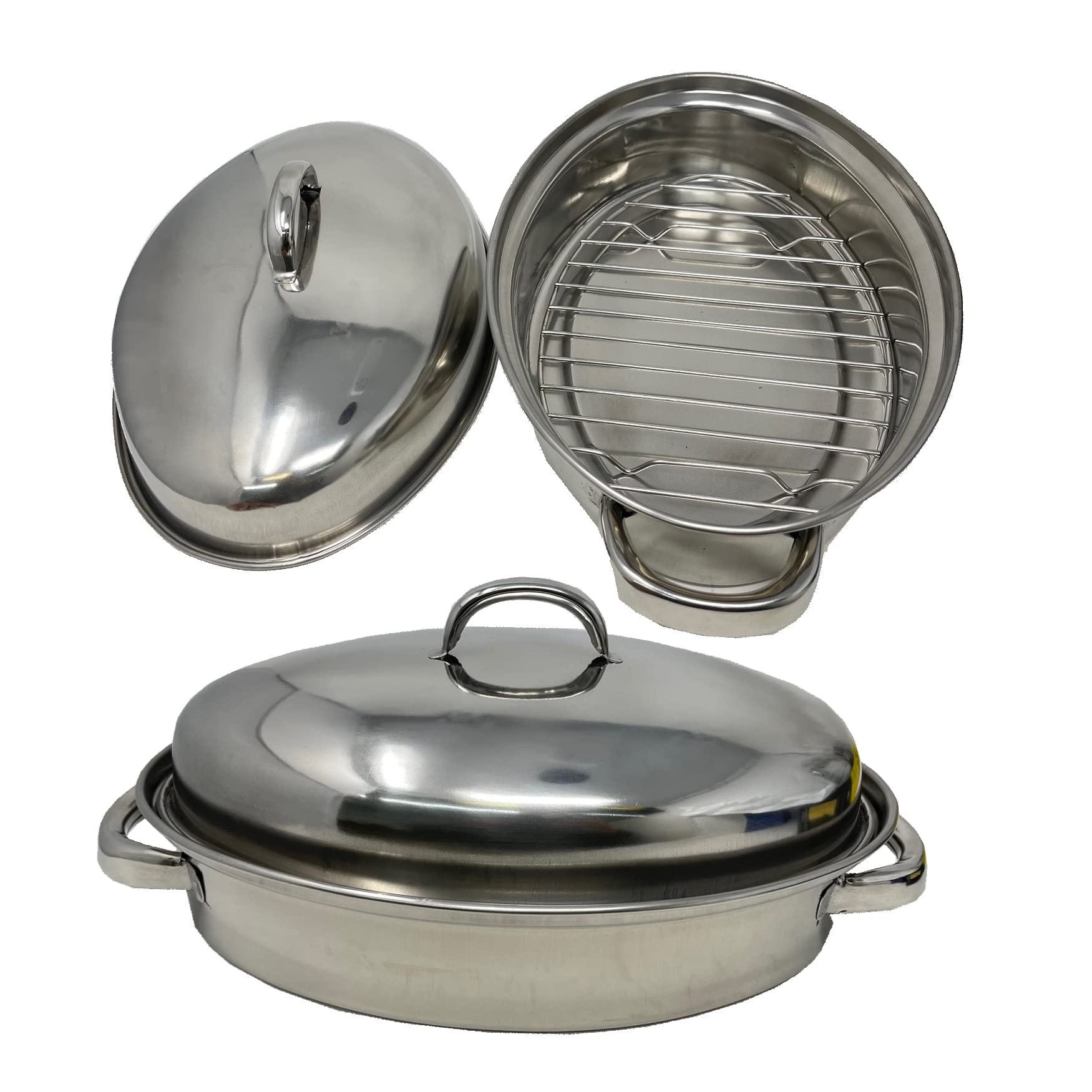 Bandejas para asar de acero inoxidable de 32 cm Sucasa fuentes para horno