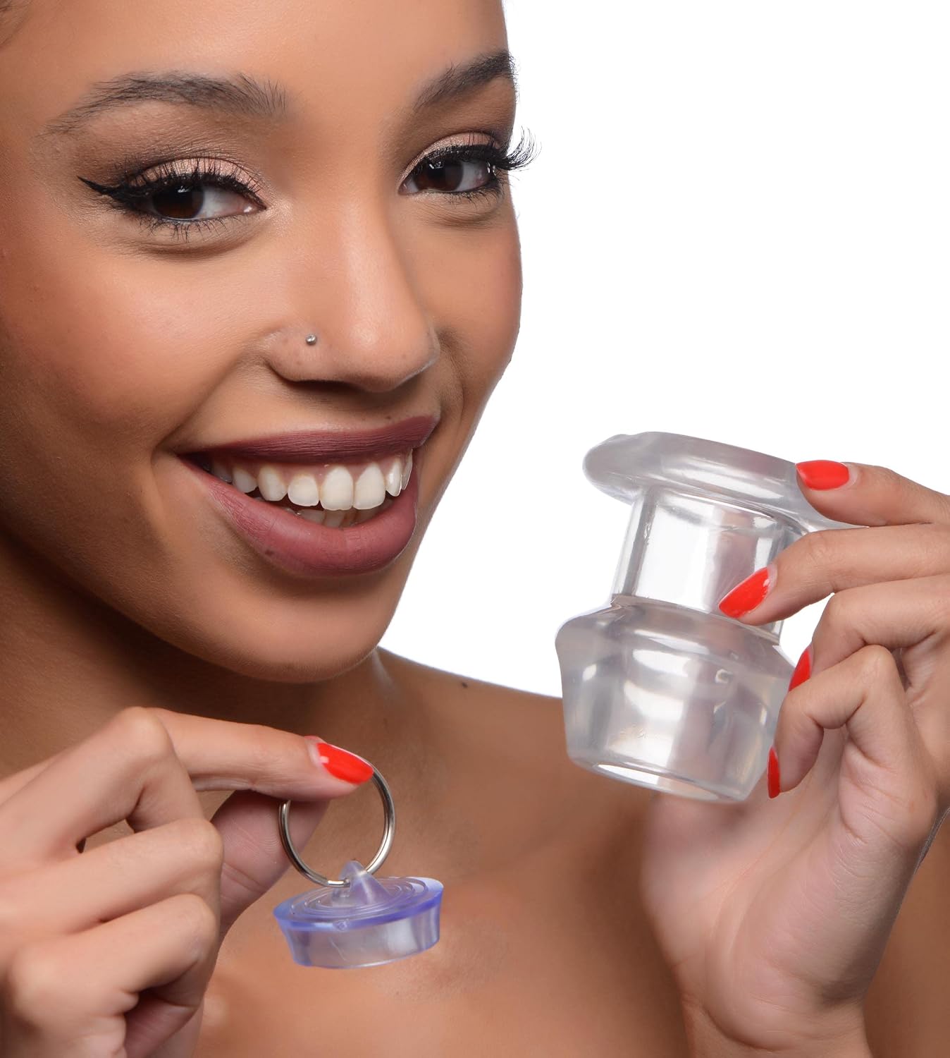 Ass Bung Clear Hollow Anal Dilator with Plug - XL