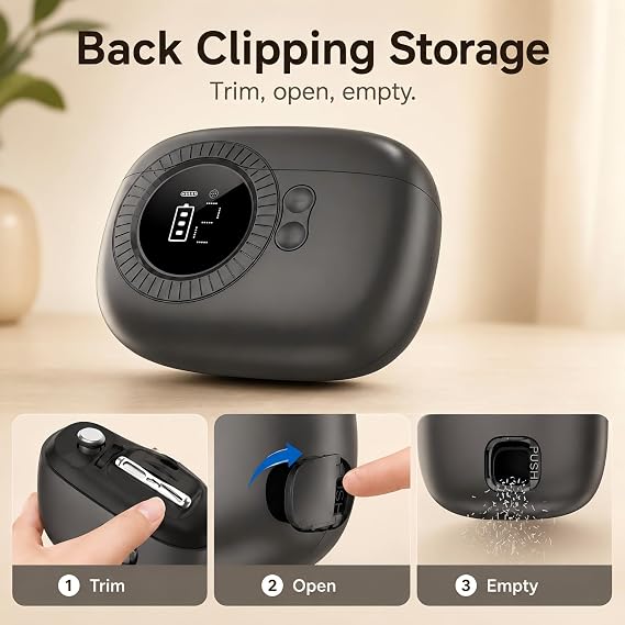 3-in-1 Electric Nail Clippers for Seniors with Adjustable Head