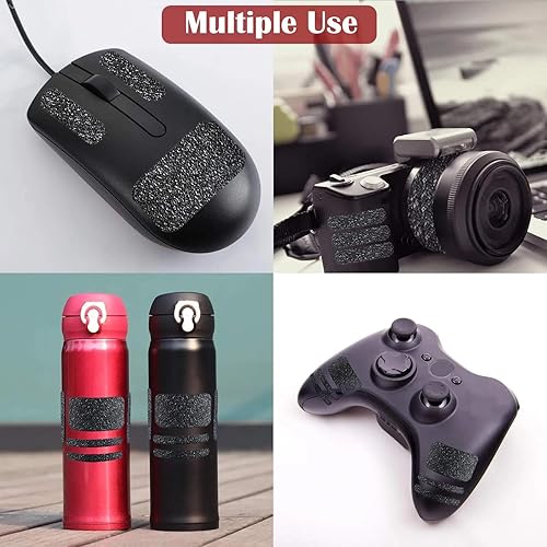 Miniatura 6 de Zonon 4 piezas de cinta adhesiva de agarre para teléfono, antideslizante, goma texturizada para teléfono, adhesivo de agarre de tracción,