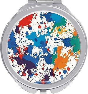 Pattern of Paint Splatters Travel Makeup Mirr...