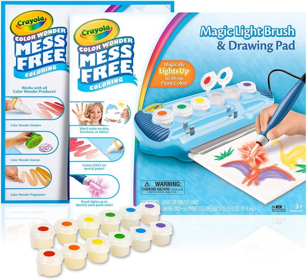 Crayola 75-2463 Color Wonder Magic Light Brush & Drawing Pad, Mess Free Coloring, Gift for Ages 3, 4, 5
