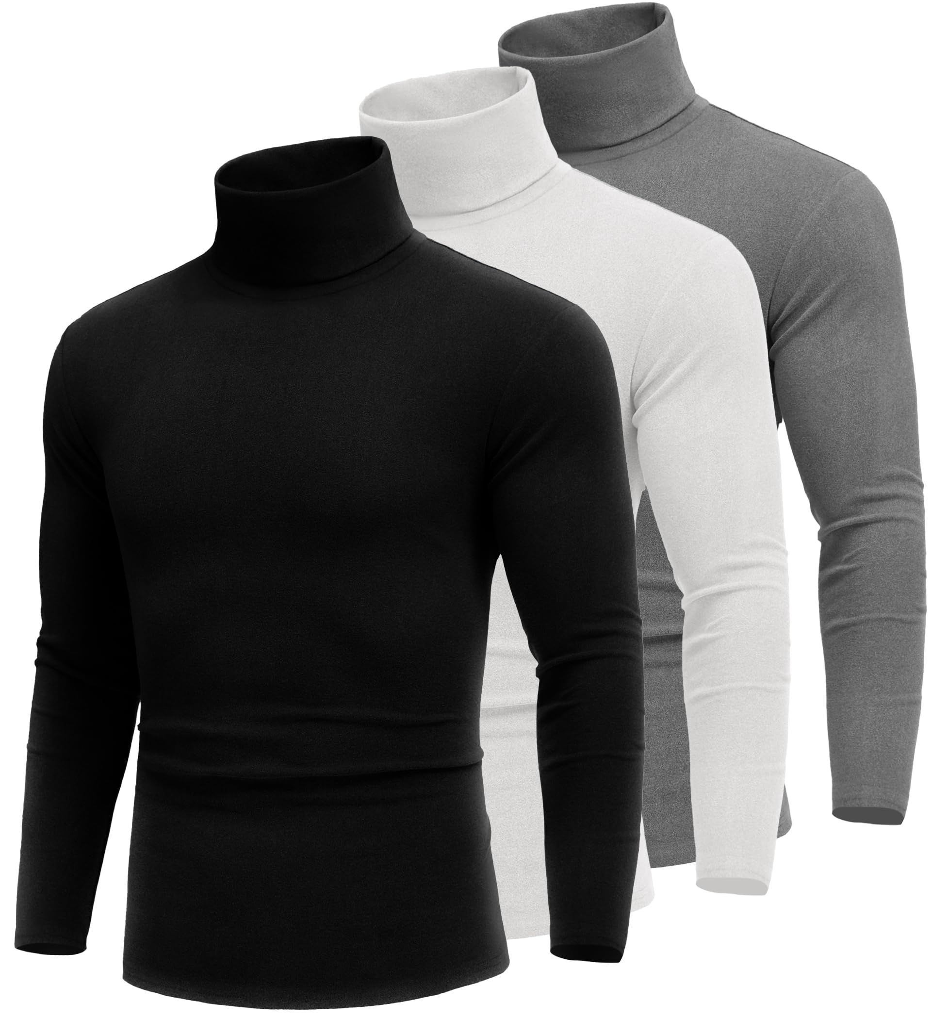 COOFANDY Rollkragenshirt Herren Rollkragenpullover Turtleneck Langarmshirt Rollkragenpulli Regualr Unterzieh