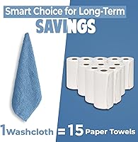 Vista 312 de DAN RIVER Juego de 4 toallas de baño, 27 x 54 pulgadas, 100% algodón, más grandes y ligeras, de secado rápido, súper suaves y absorbentes, toallas