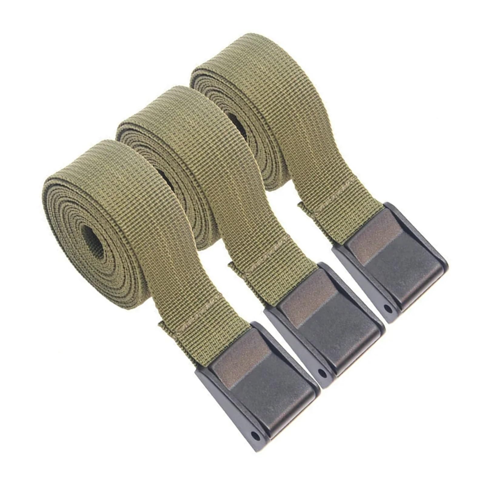 Robuste Zurrgurte mit Druckschnallen für Ladungsspanngurte und Camping, 500 x 2,5 cm, langlebige und sichere Spanngurte für den Transport, 3 Stück