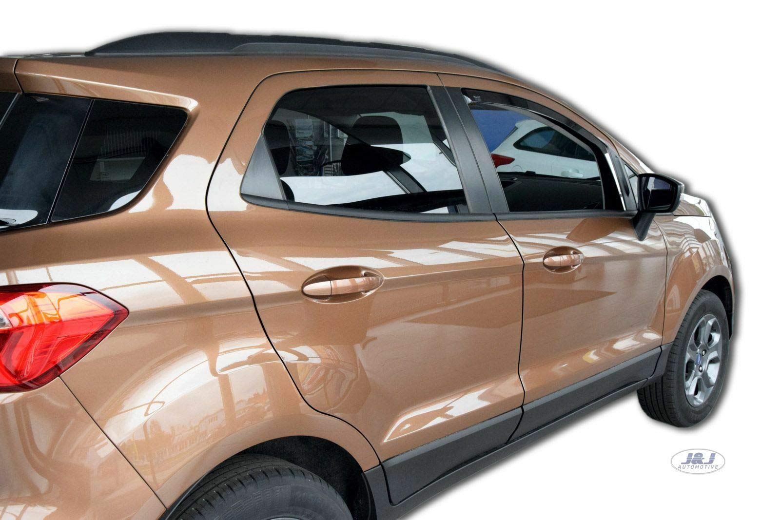 J&J AUTOMOTIVE Deflettori d'Aria per Ford Ecosport 2013-2022, Set da 2 Pezzi, Nero Fumé Oscurato Heko
