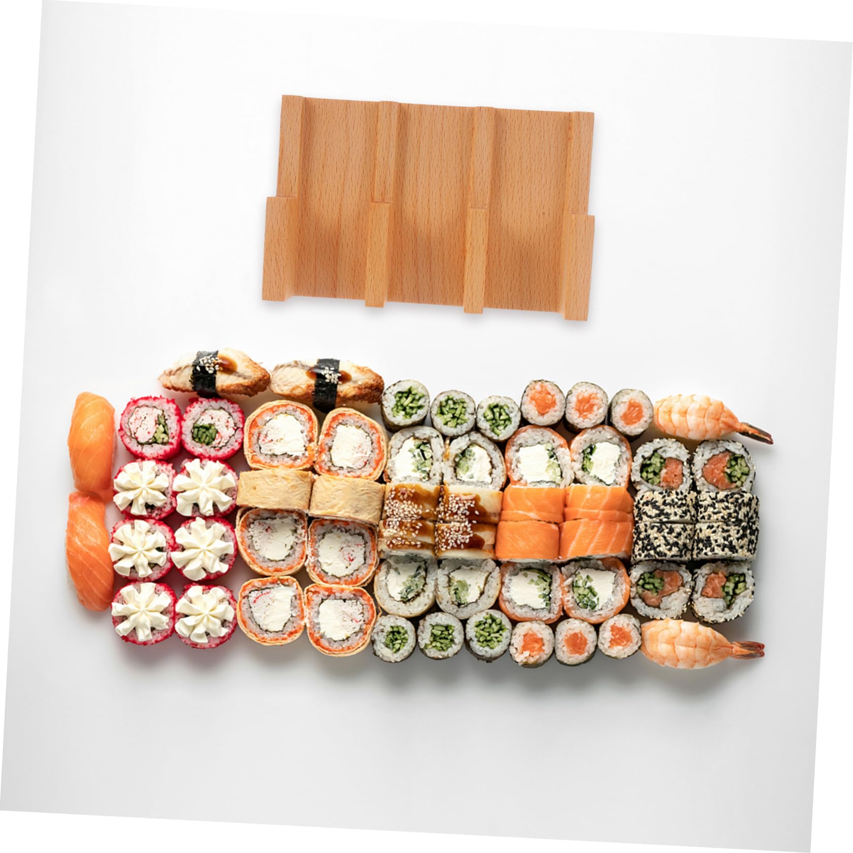 PRETYZOOM 4 Pz Supporto Per Di Sushi Espositore Per Sushi Forniture Di Cremagliera Di Servizio Porta Giapponese Portavivande Stand Di Servizio Del Ristorante Di Legno