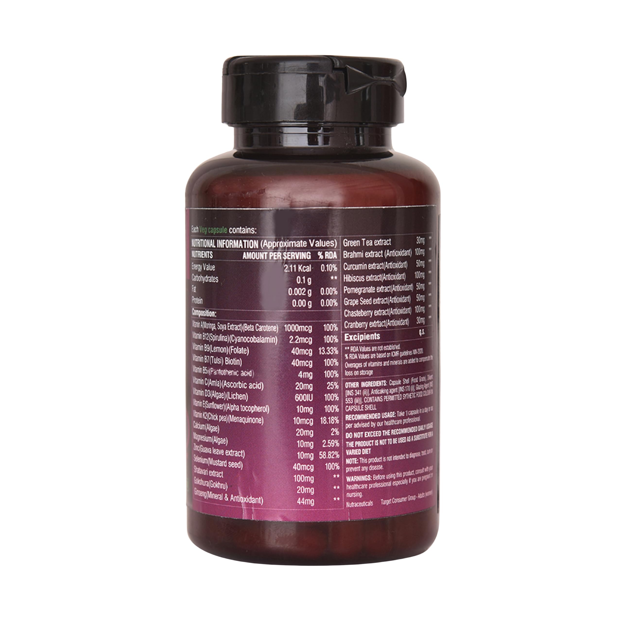 Women 35+ Multivitamin Capsules | 100% Plant-Based | Daily Nutrition for Perimenopause & Nearing Menopause | Hormonal Balance | Vegetarian Capsules | — Amazon image 9