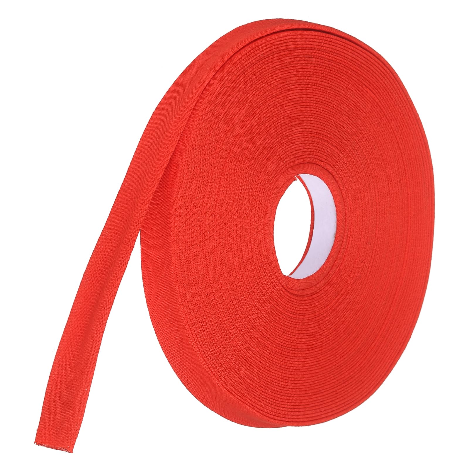 sourcing map 1.2cm Double Fold Bias Tape Polyester (Red 14.6m)