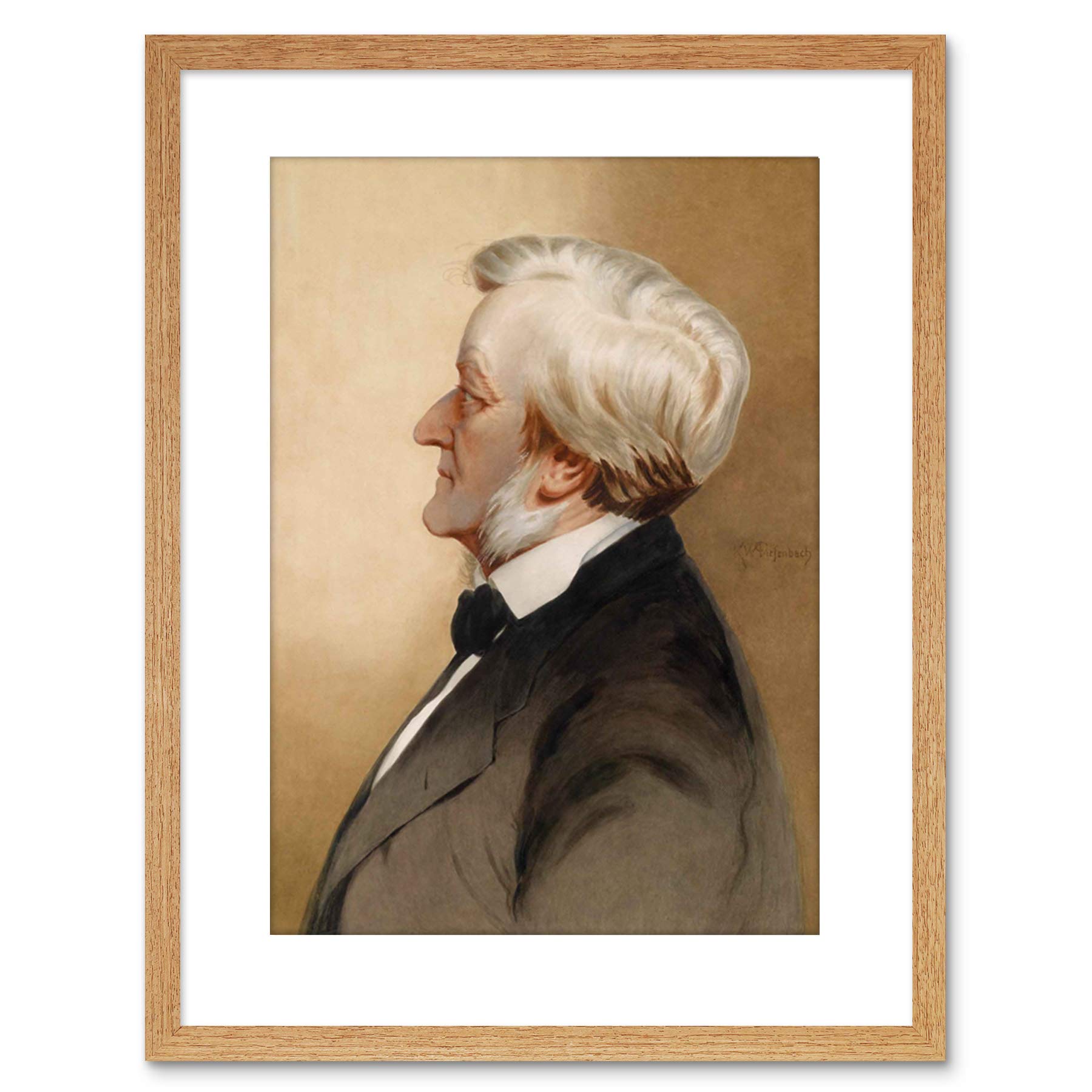 Wee Blue Coo PAINTING PORTRAIT DIEFENBACH COMPOSER RICHARD WAGNER FRAMED ART PRINT F97X10899