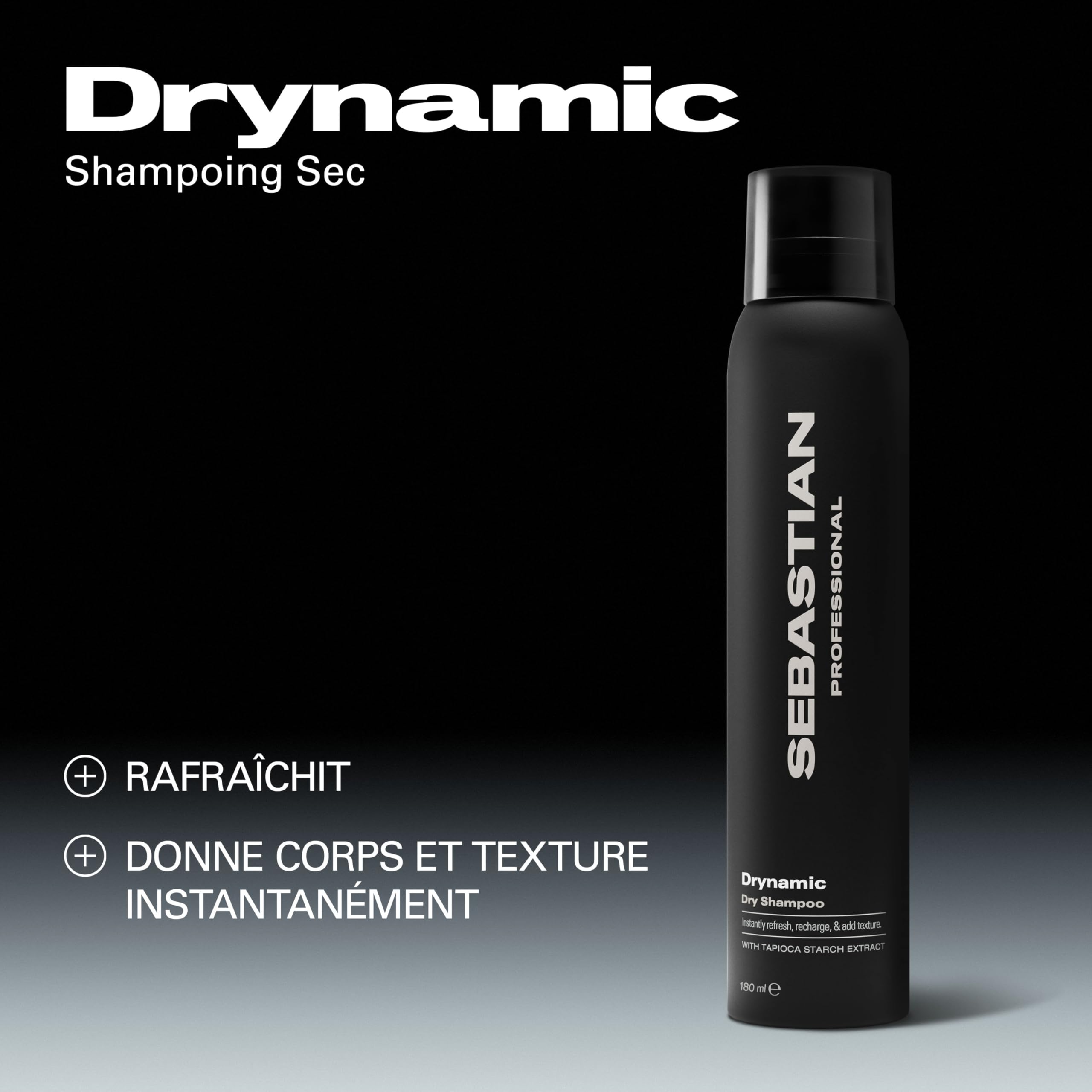 Sebastian Professional Drynamic – Shampoing sec texturisant qui rafraîchit instantanément les cheveux – 180 ml