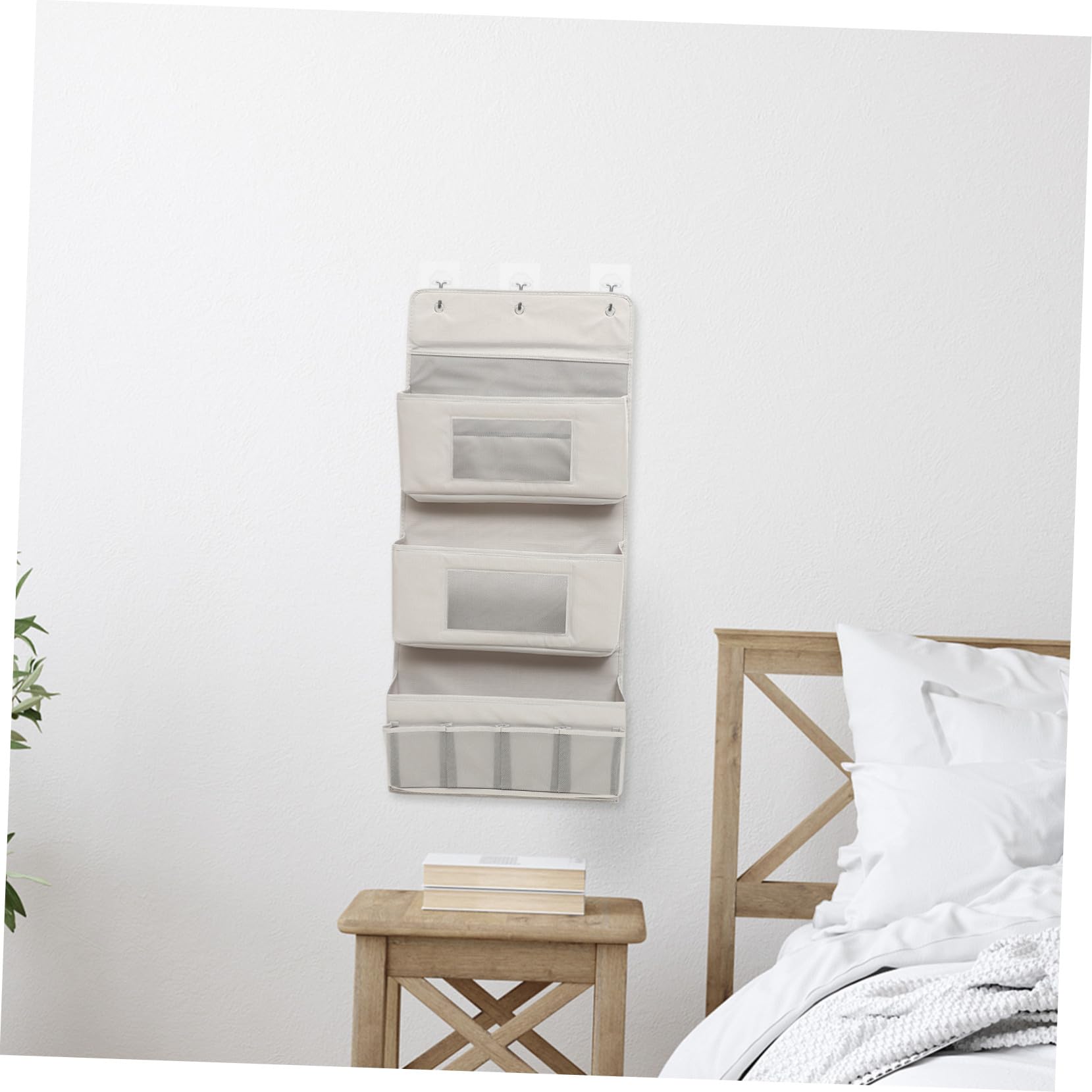 Outanaya Multi Layer Hängeorganizer aus Grauem Stoff Faltbarer Tür rückseiten Aufbewahrungsbeutel mit Haken Vielseitiger Kleiderschrank Organizer für Handy Schmuck Socken Fernbedienung