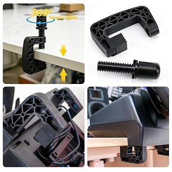ZLiT Steering Wheel Fixing Clamp for Logitech G25 G27 G29 G920 G923 Racing Game Fixed Clamp Clip Screw Bolt