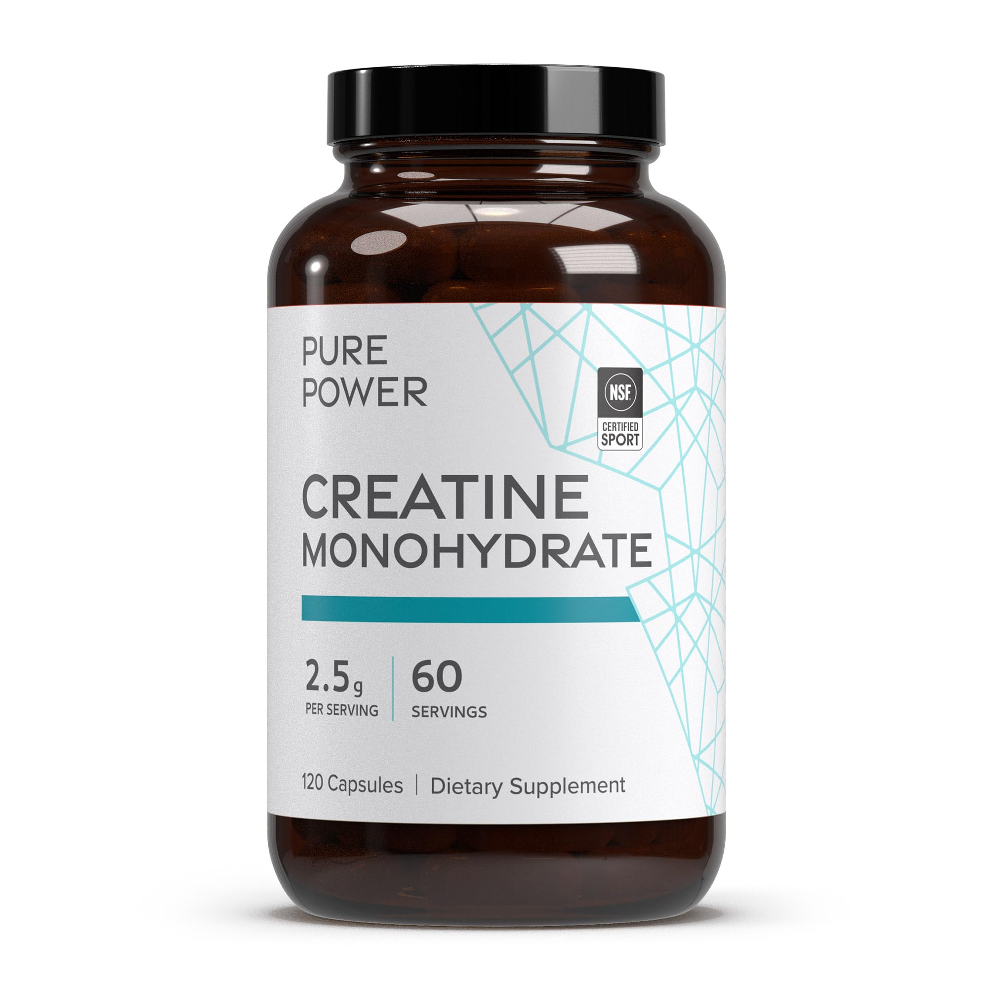 Dr. Mercola Pure Power Creatine Monohydrate, 120 Capsules 120 Count (Pack of 1)