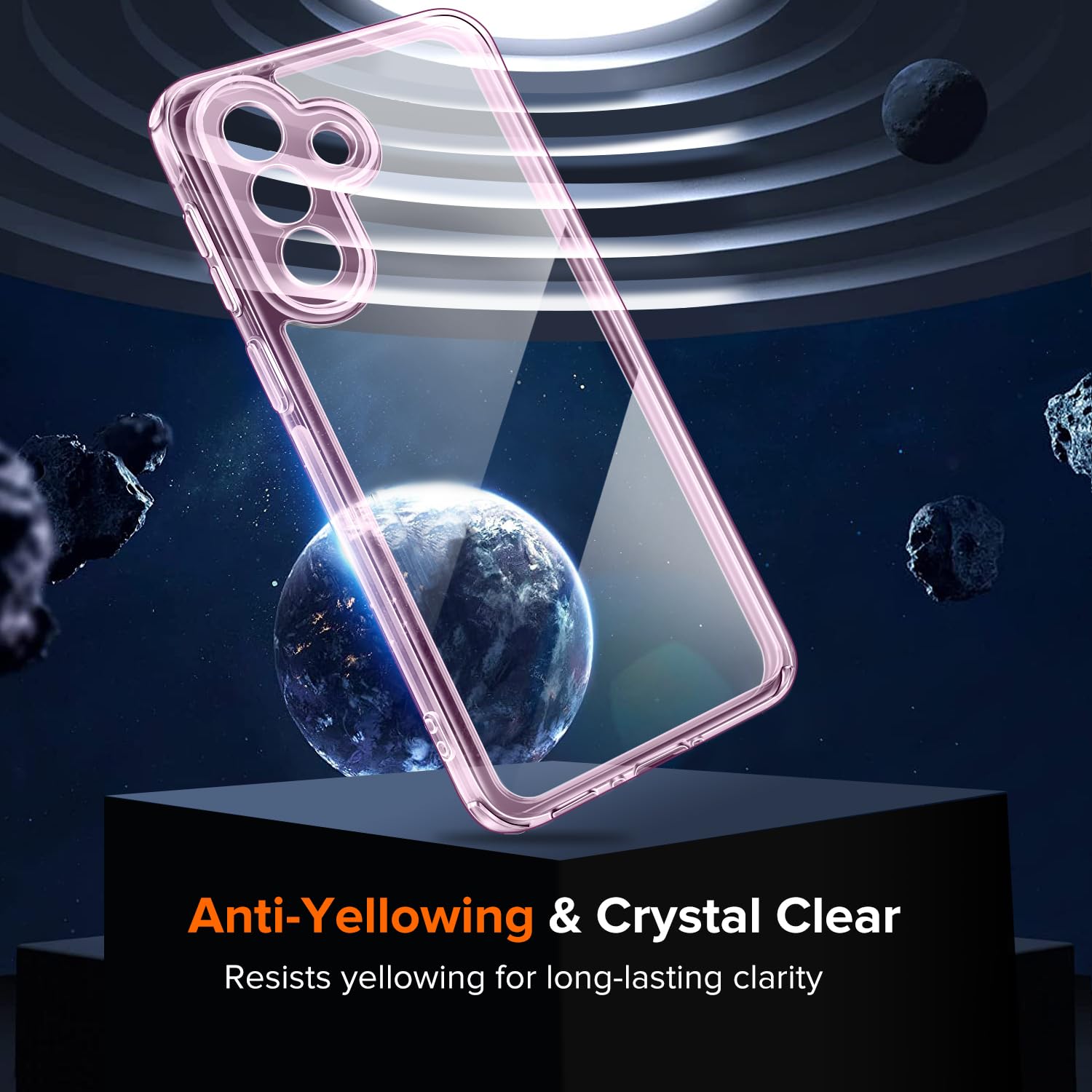 iVoler Przezroczysta obudowa antyżółknięciowa dla Samsung Galaxy A37 5G z 2 sztuk hartowanego szkła, przezroczyca obudowa antywstrząsowa do absorbowania uderzeń z miękkim i cienkim amortyzującym
