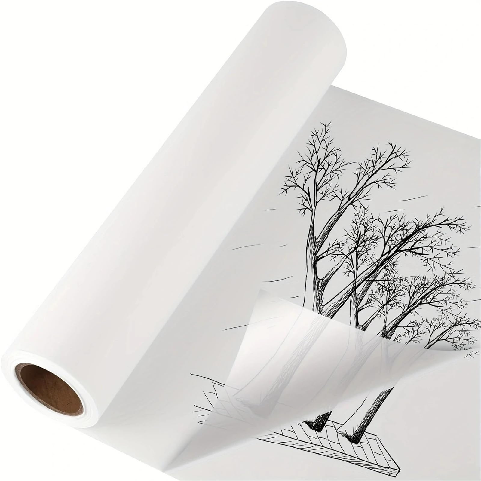 Papel De Calco Rollo de papel calco blanco 12x50yd | Manualidades de dibujo transparente translúcido