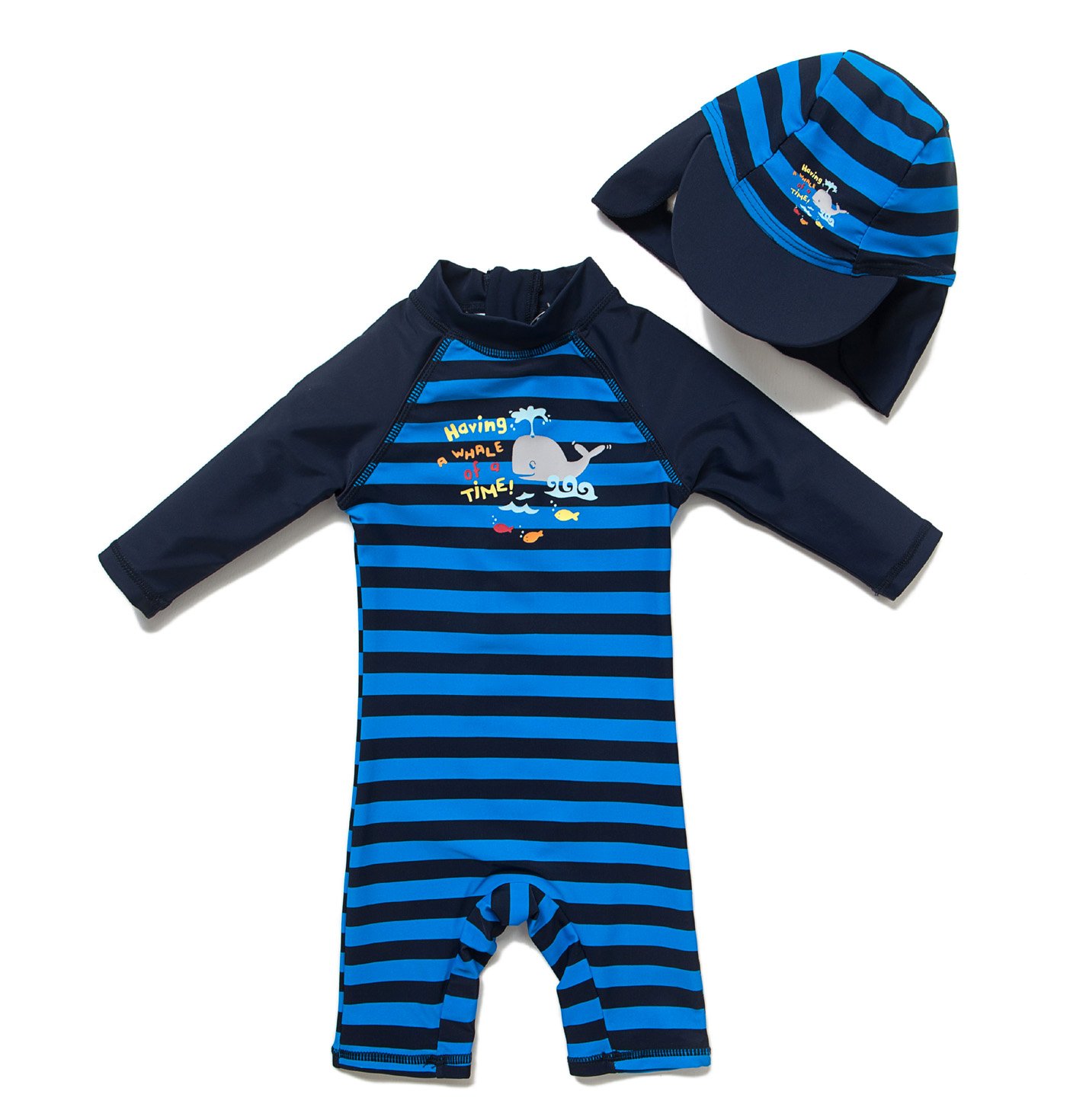 BONVERANO Infant Girls' Swimsuit UPF 50+ Sun Protection S/S One Piece Zip Sunsuit