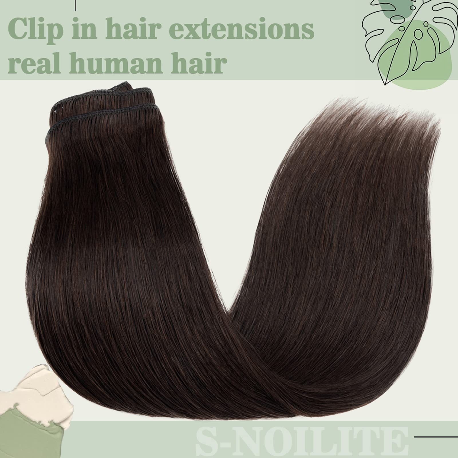 16 Inch Clip In Human Hair Extensions 8pc Set Double Weft 90g T4/27/P4) 18 Inch 7PCS 16 Clips Real Human Hair, 100% Human  main image 3