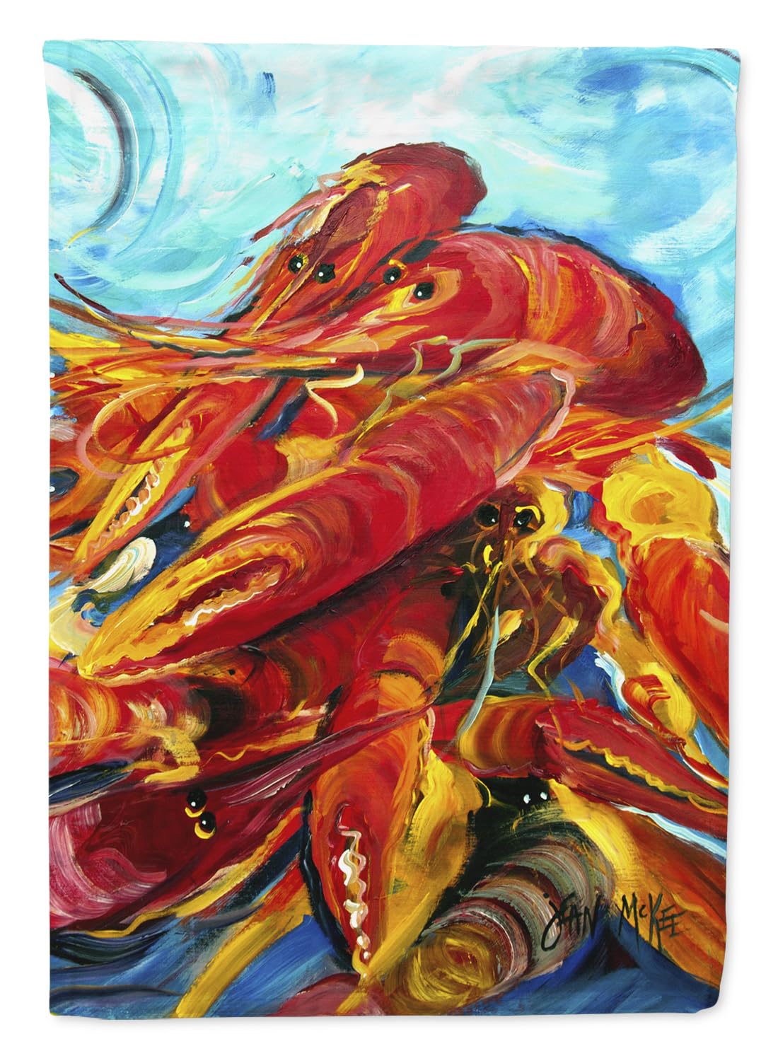 Crawfish drapeau de jardin multicolore Caroline's Treasures