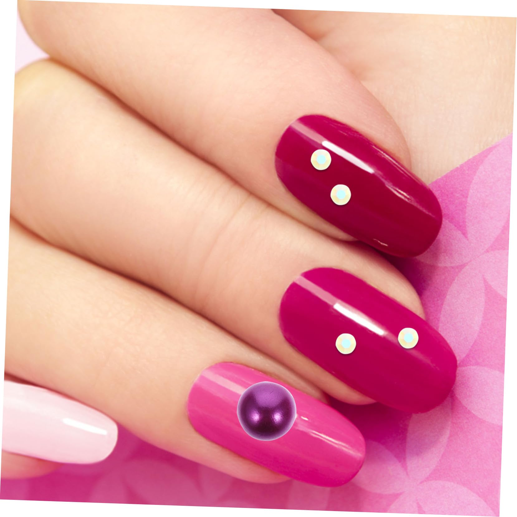 3 Pezzi Decorazioni Unghie Multi Sacchetti Adesivi Nail Art Eleganti Accessori per Manicure Facile Utilizzo Resistente All Usura per Personale