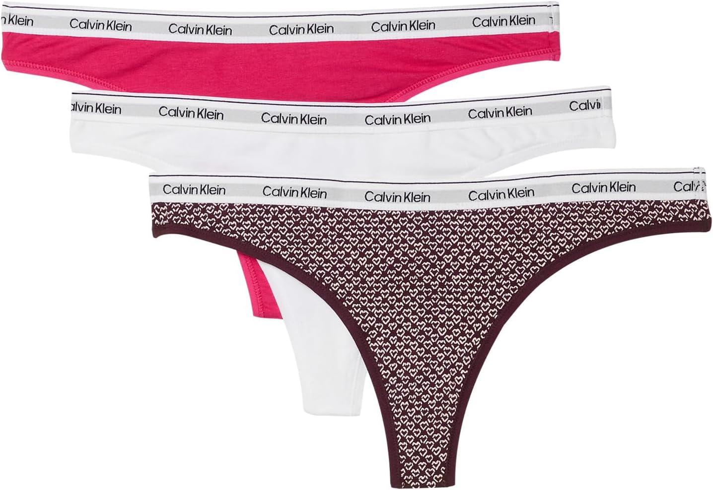 Calvin Klein womens Modern Logo Thong 3-pack