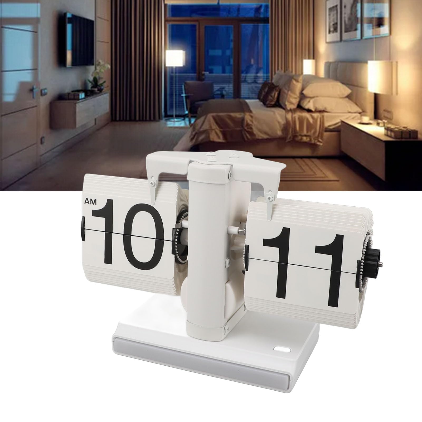 Reloj Digital Retro de Flip con Luz Ambiental, para Decoración de Hogar