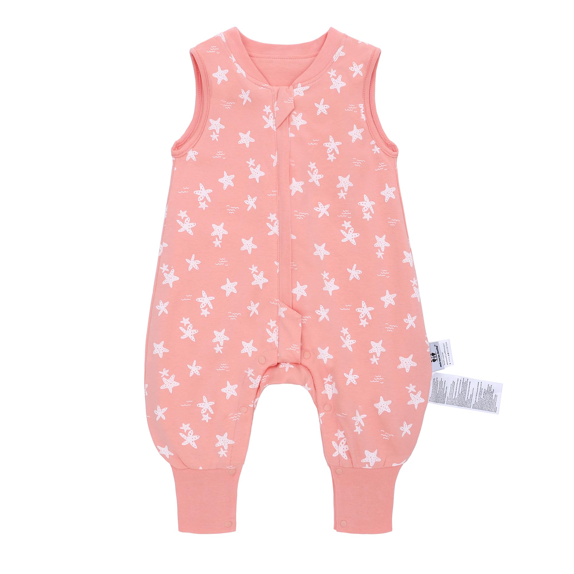 Baby Schlafsack mit Füßen 1.0 TOG Ideal für Frühling und Herbst Babyschlafsack 100% Baumwolle Ganzjähriger Komfort für Ihr Kleinkind (Seestern, S/60-75CM)