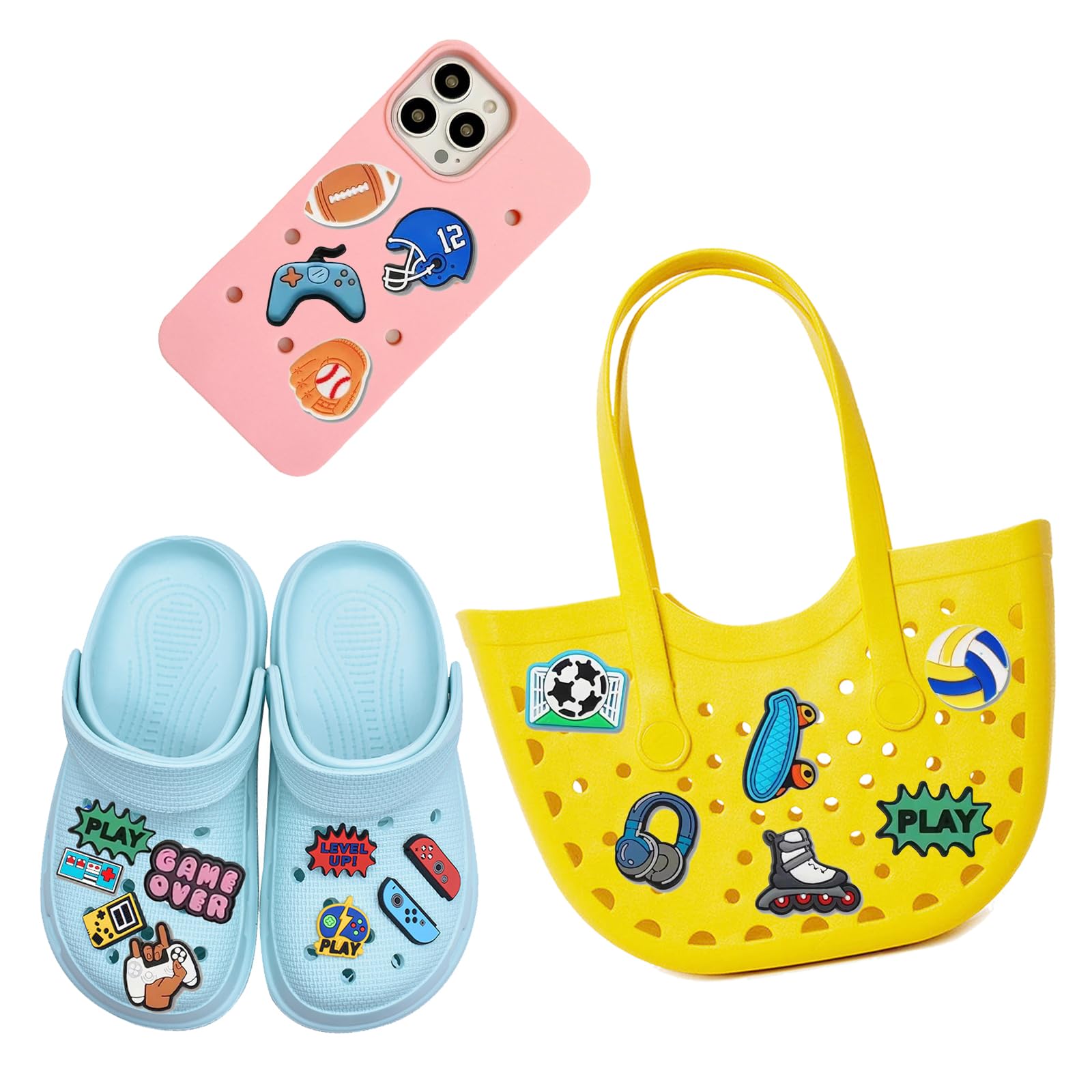 Shoe Charms, Accesorios Para Zapatos Deportivos, Pins Decorativos de Dibujos Animados, 60 Piezas
