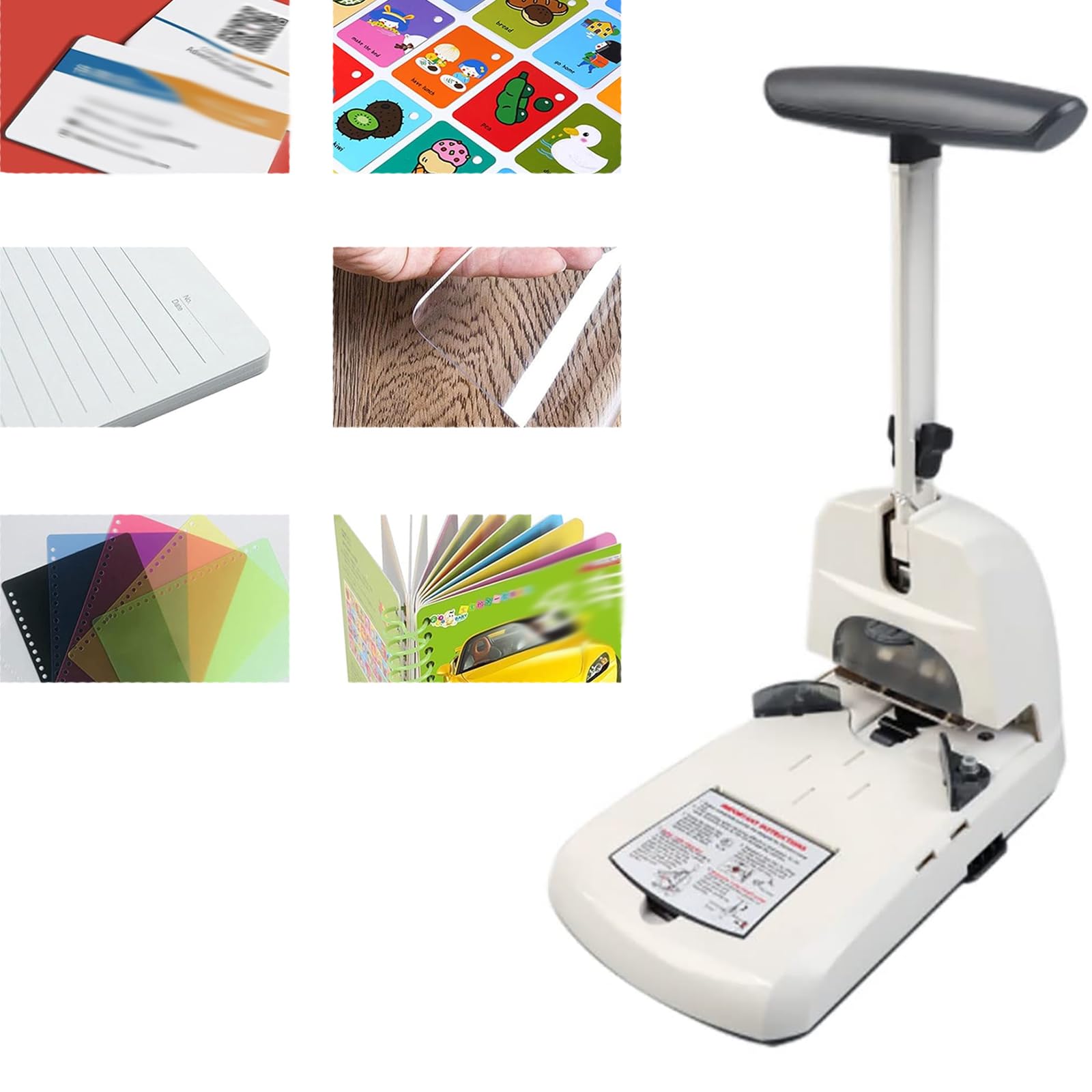 Taglierina per Carta Multi-Angolo, taglierina Manuale a Filetto, capacità Massima Carta: 100 Fogli (Carta da 70 g) / 6 Tipi di testine di Taglio Multifunzione, per Carte.