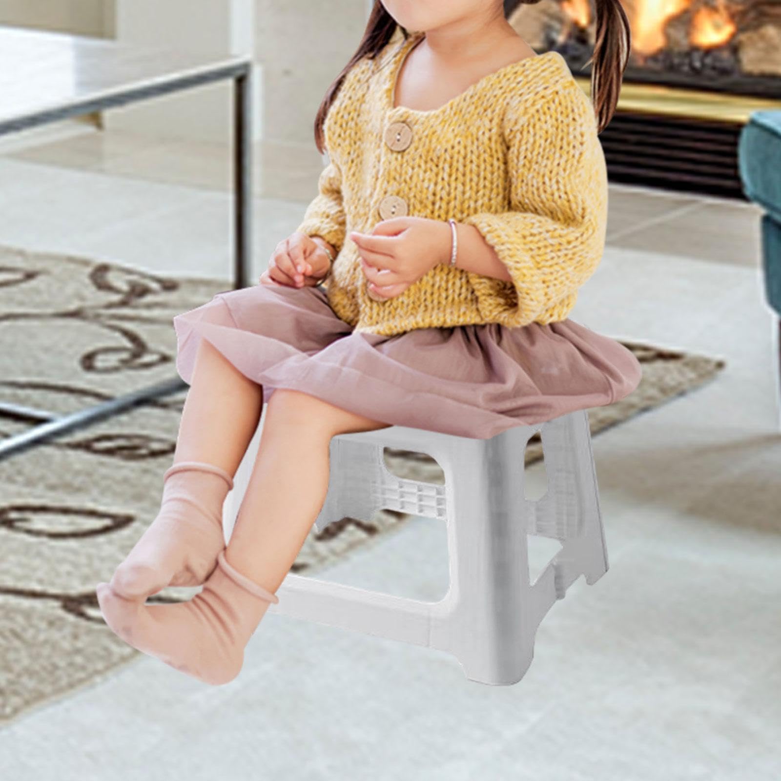Sharplace Tabouret de salle de bain tabouret pliant avec Support arrière repose-pieds enfants escabeau chaise pliante pour pique-nique salon jardin jardin, dinosaure