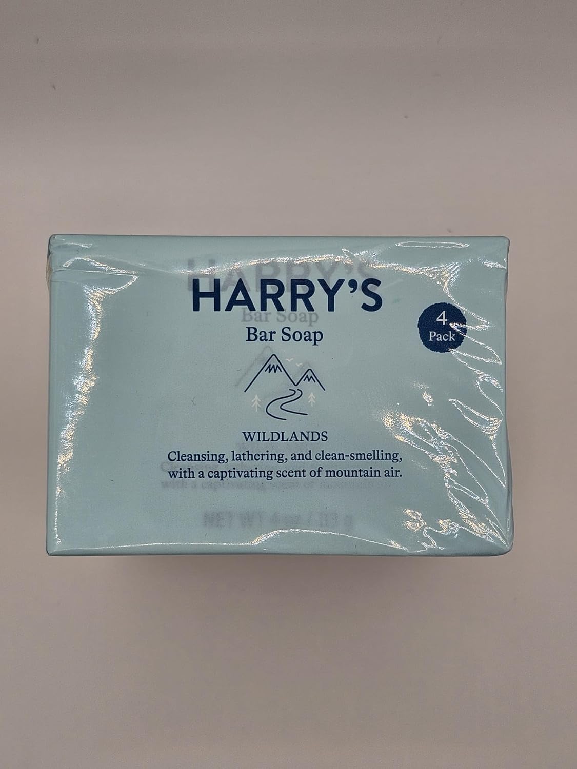 Harry's Wildlands Bar Soap, 4 Pack, 4 Oz Each, Blue