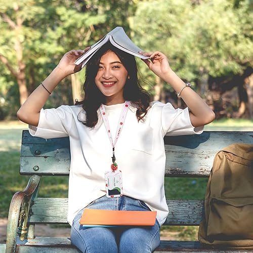 Miniatura 6 de 3 paquetes de cordón con bonito soporte para tarjetas de identificación cordón desmontable para tarjetas de identificación correa de cordón de