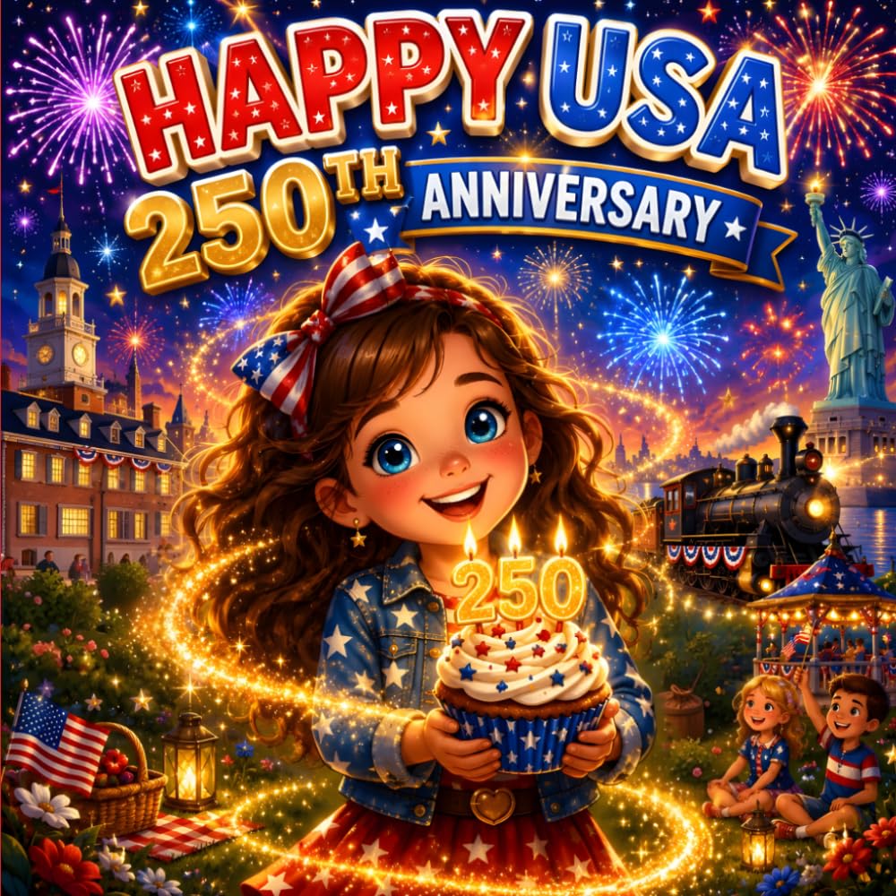 Happy USA 250th Anniversary Books for Kids: A Magical Independence Day Storybook with Friendship and 4th of July Spirit