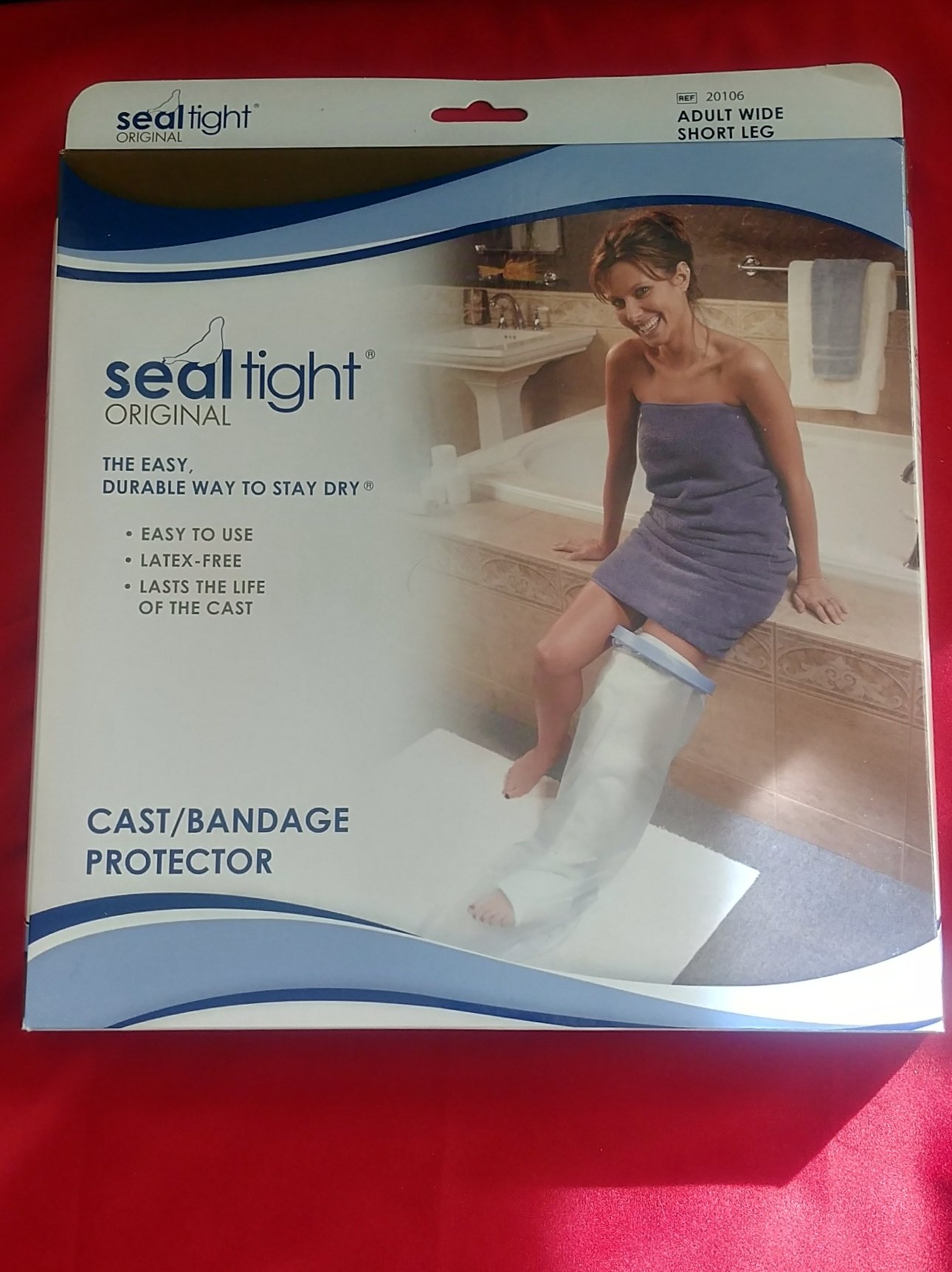 SEAL-TIGHT Original Cast and Bandage Protector, Adult, Wide Short Leg, 24"