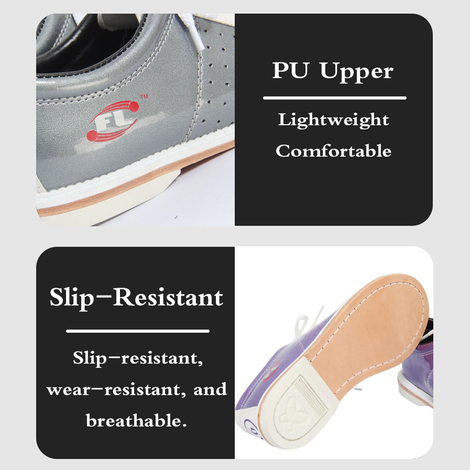Bowlingschuhe Damen,Bowlingschuhe Herren,Unisex Bowlingschuhe,Rasen Bowlingschuhe,Bowlingschuhe Jugendliche,Erwachsene Bowlingschuhe,Bufferatmungsaktiv,Leichtes,FüR Den Innen,AußEnbereich