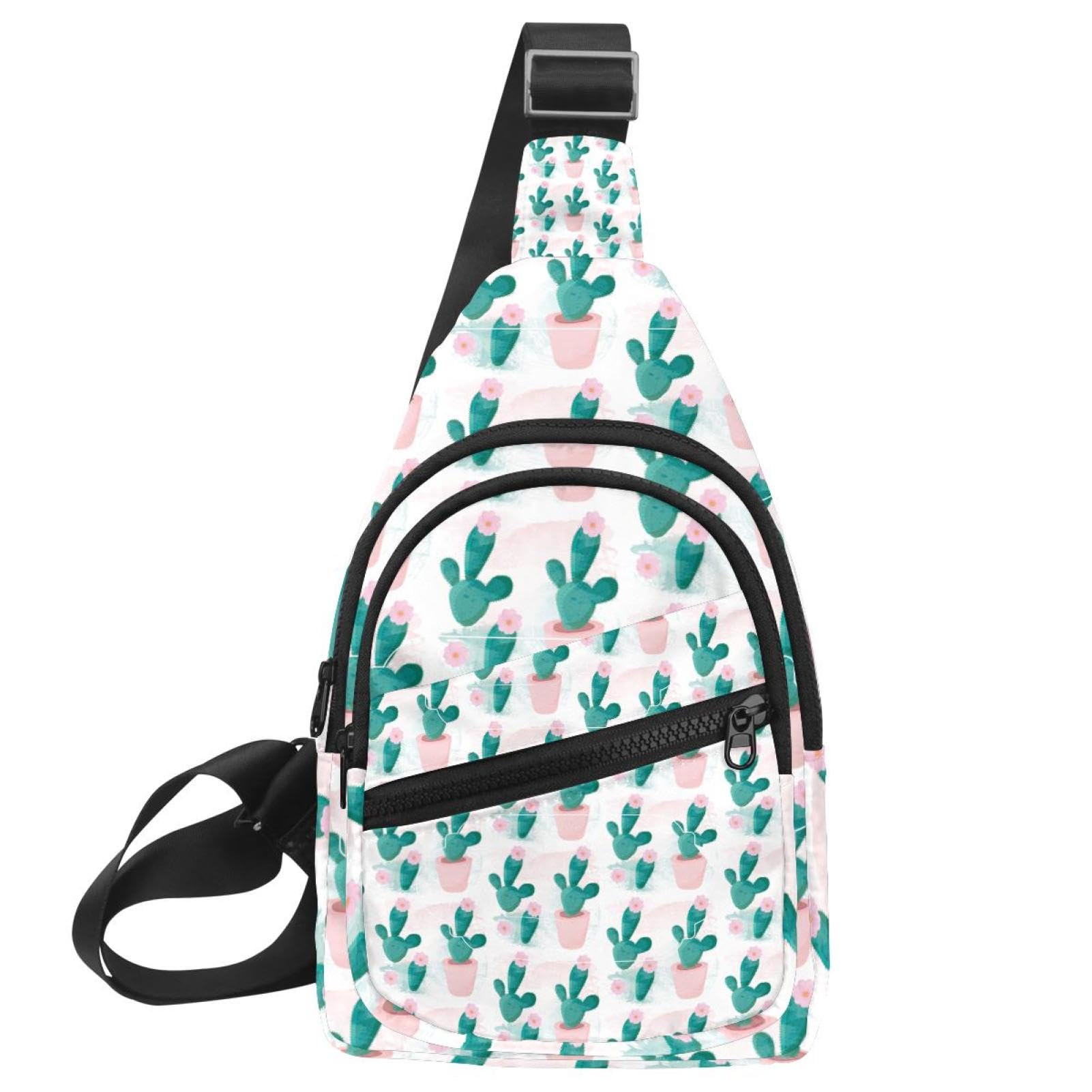 Sac à dos de poitrine cactus rose pour affirmer votre style