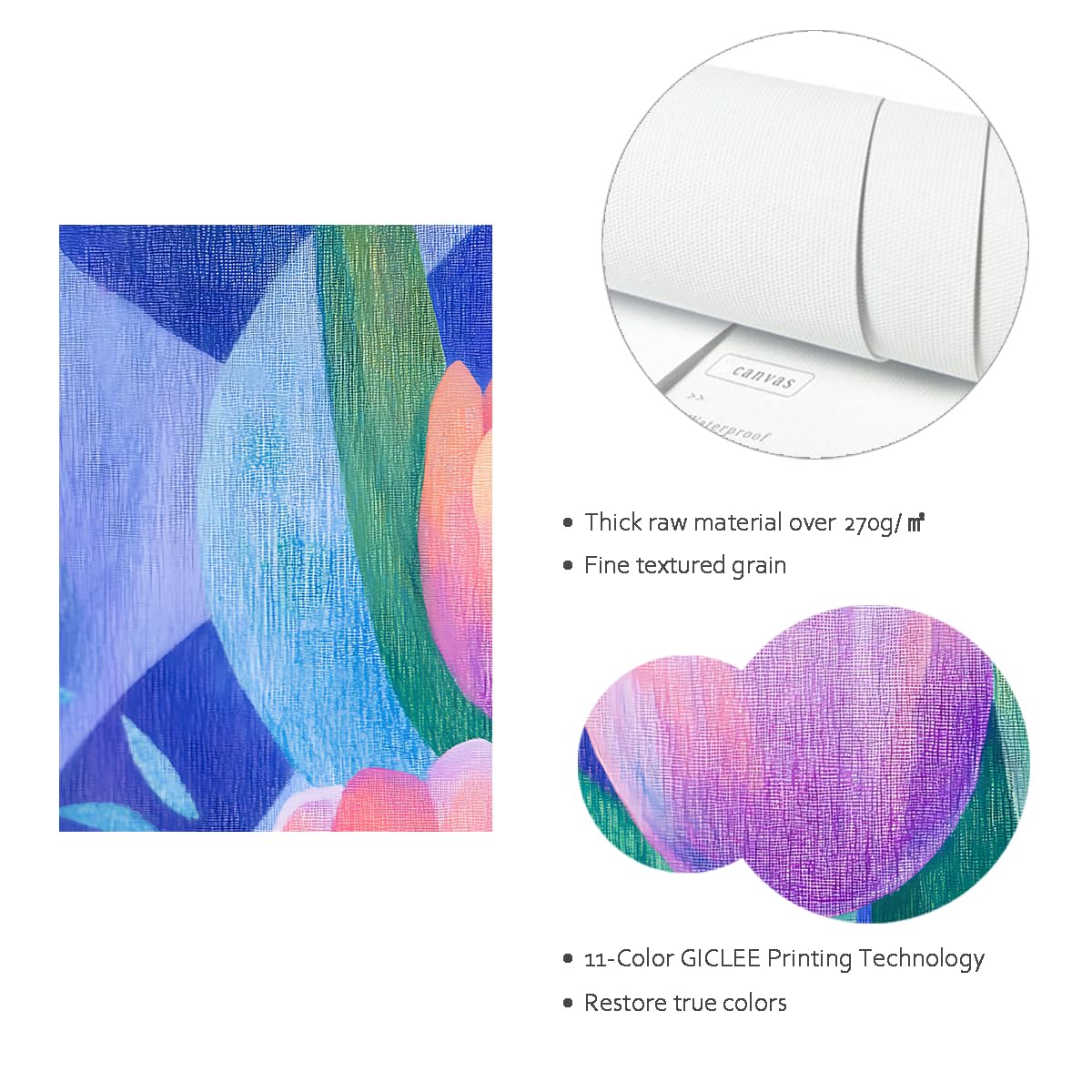 TOANGWALL Abstrakcyjny Geometryczny Tulipan Oprawiony Dzieło Płótno Nowoczesny Fioletowy Różowy Kwiat Botaniczny Zielony Liście Obraz Drukuj Giclee Plakat do Sypialni Biura Dekoracja 60x90cm