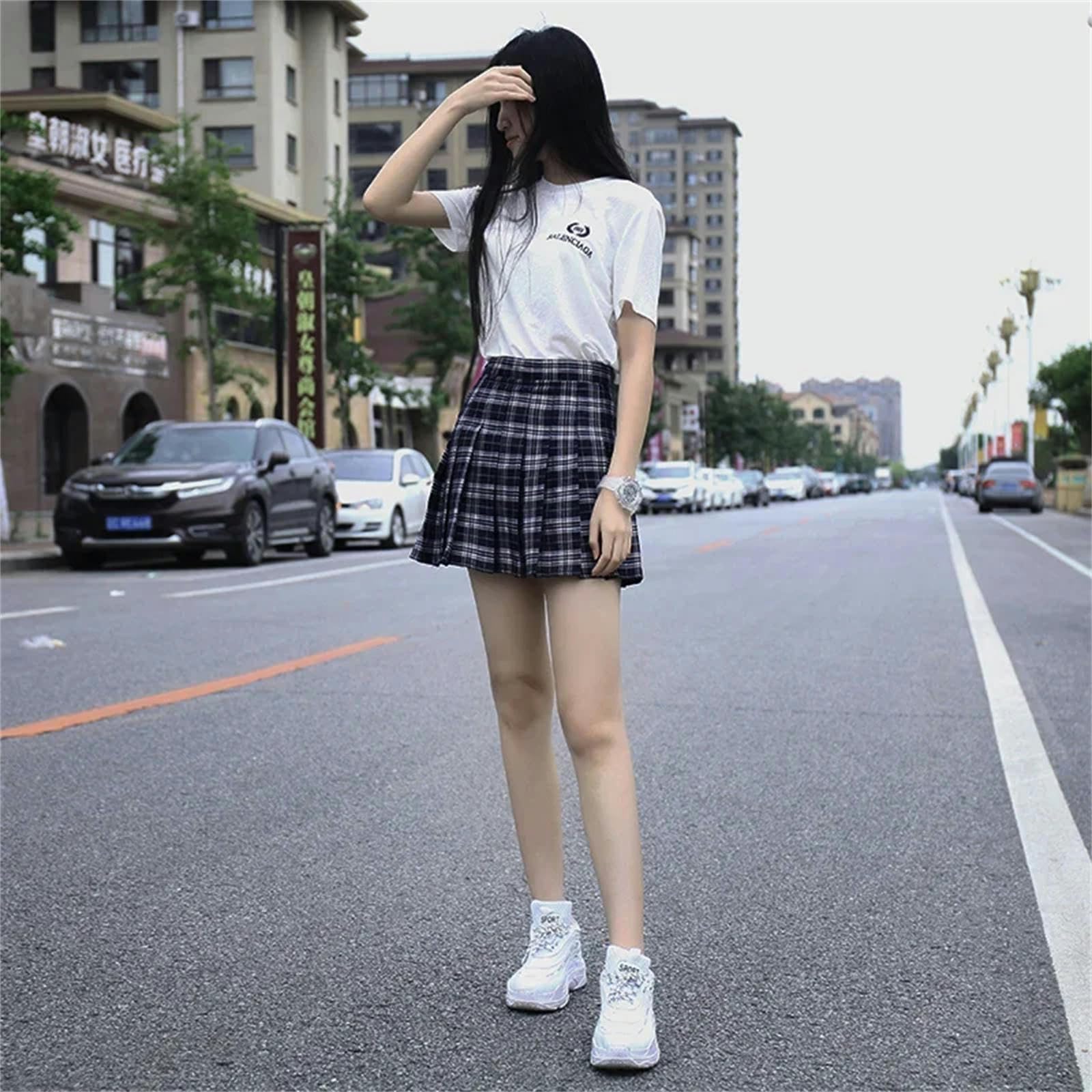 Falda Plisada Uniformes Escolares De Estilo A Cuadros