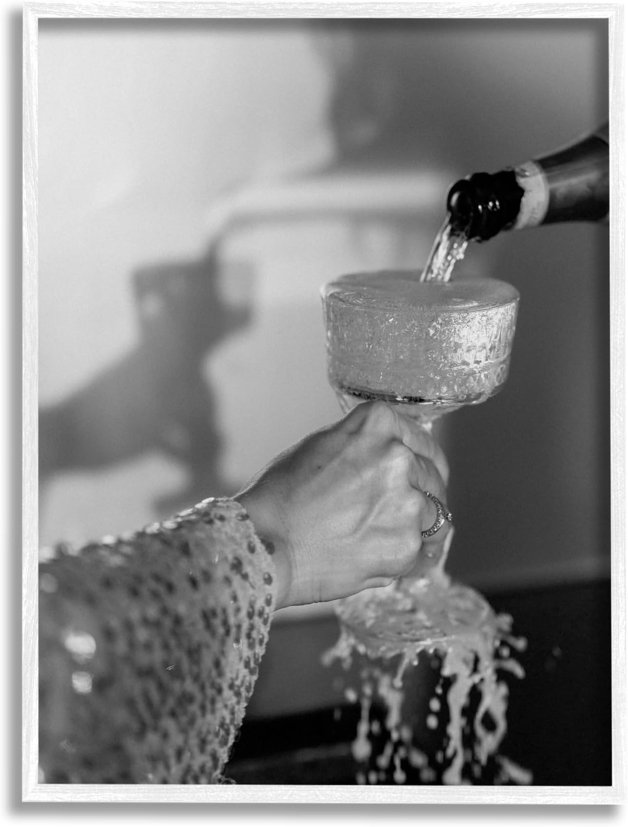 Stupell IndustriesClassy Champagne Pour Splash Framed Giclee Art by lulusimonSTUDIO