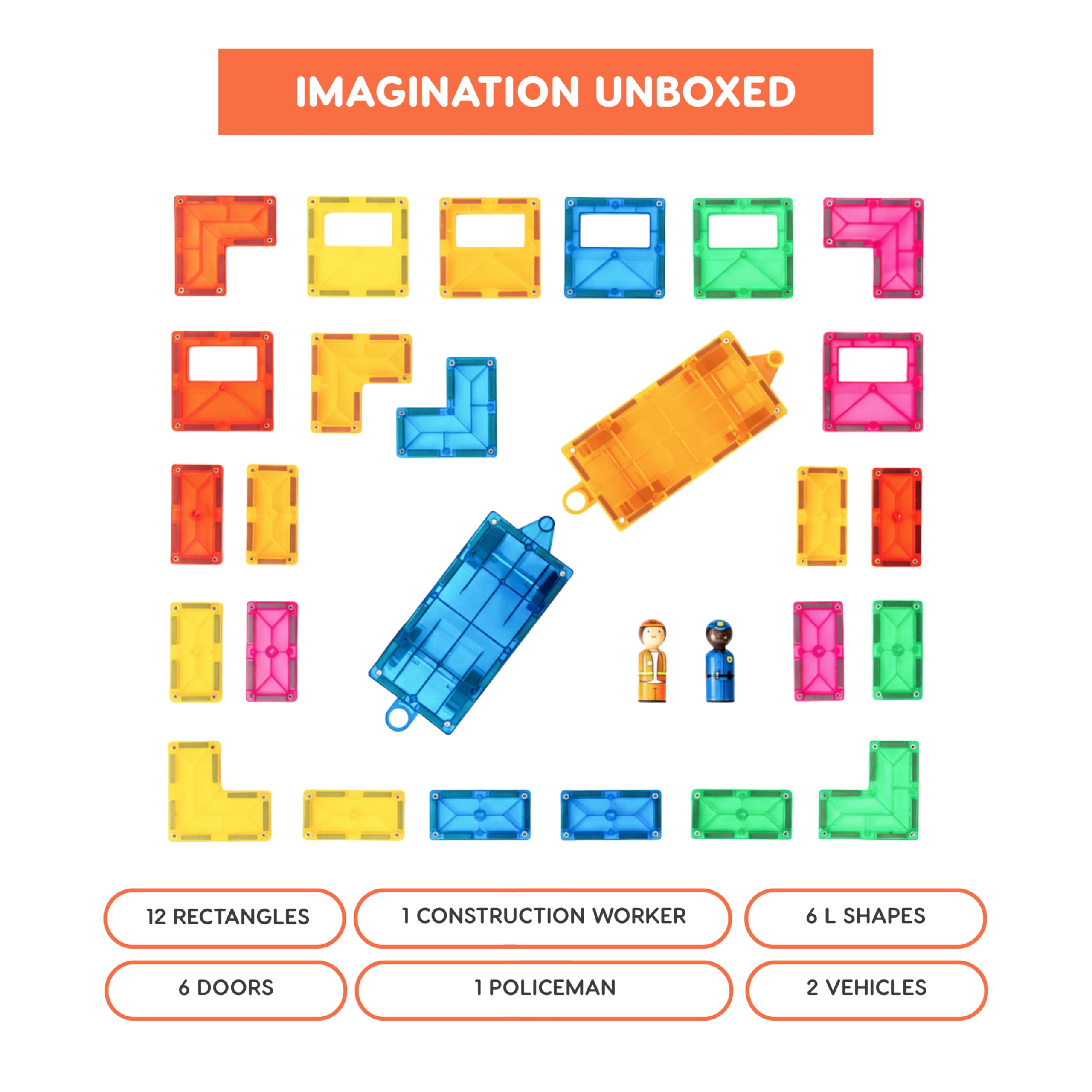 Bloques de construcción magnéticos, juego de 28 piezas para niños y niñas, juguetes educativos, bloques de construcción de actividad para niños pequeños, menta, niños a partir de 3 años