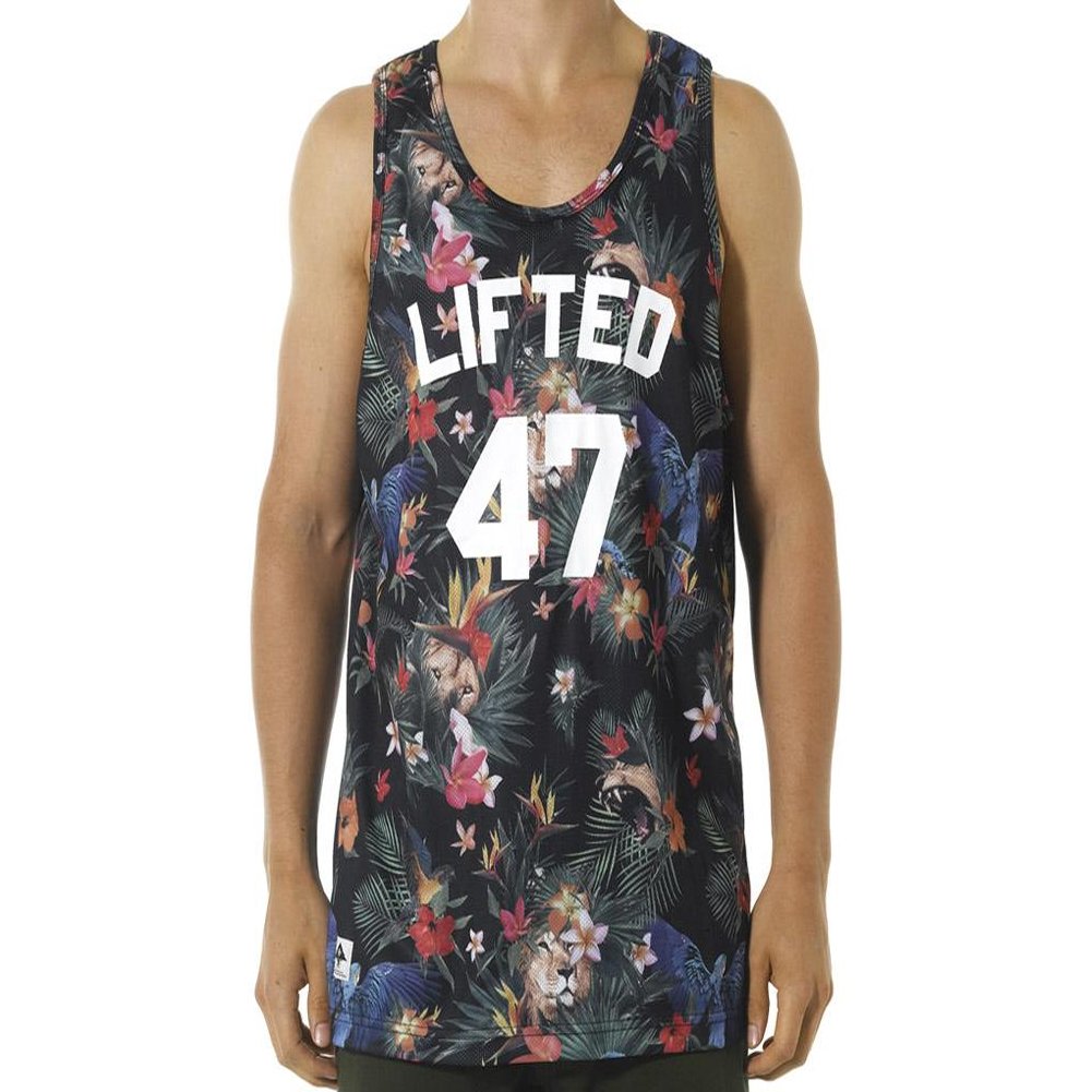 LRG Men's Bird Game Crazy Basketball Jersey Shirt