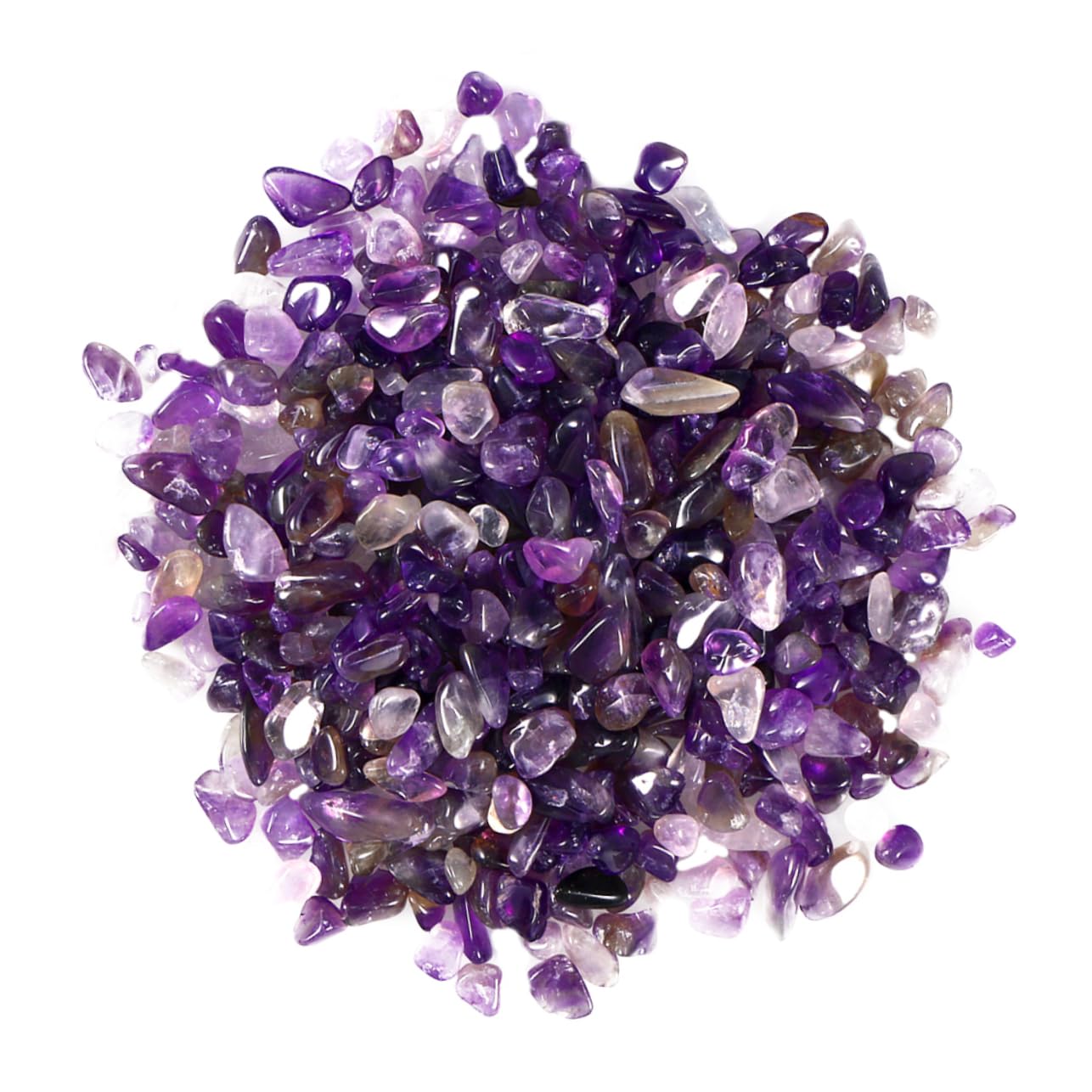 GRIRIW 200G Irregular Purple Aquarium Gravel Decor for Fish Tanks Polished Landscape Stone Accessories for Home Living for Water Gardens and Terrariums
