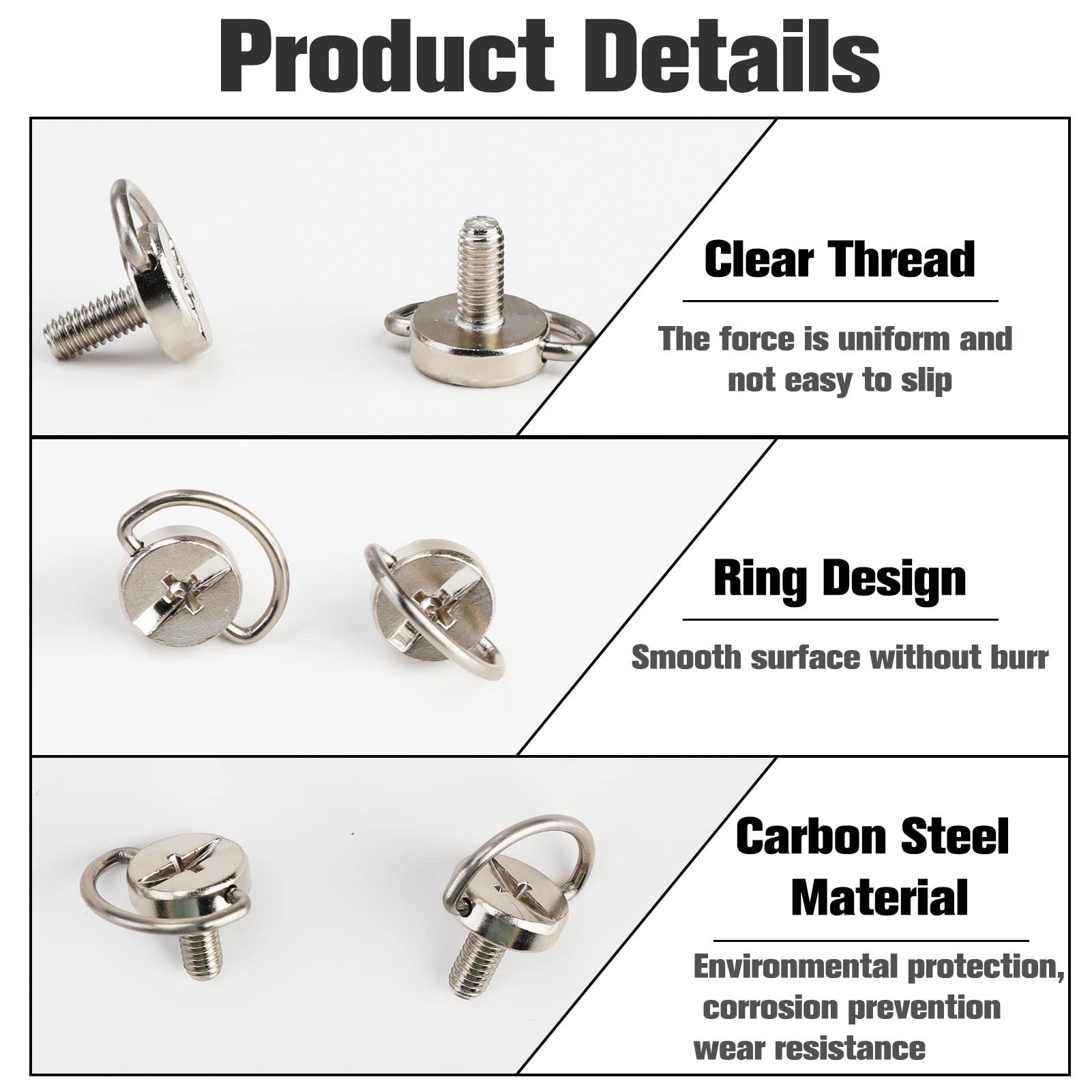 10 Viti Ad Anello M4 In Acciaio Inox - Con Dadi E Rondelle, Per Sollevamento E Sospensione - Foto 4