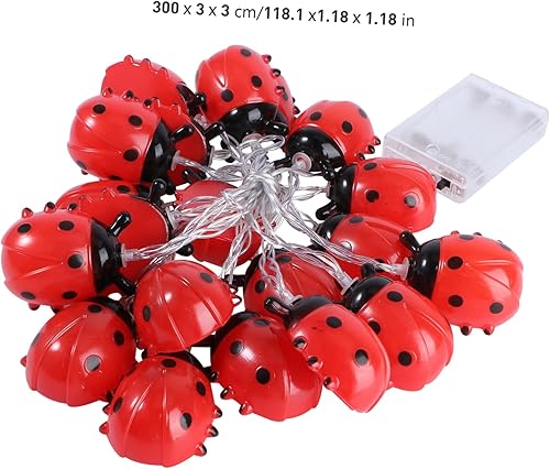 Miniatura 4 de OFFSCH 1 cadena de luces decorativas de cortina de mariquita luz nocturna de mariquita luces intermitentes LED