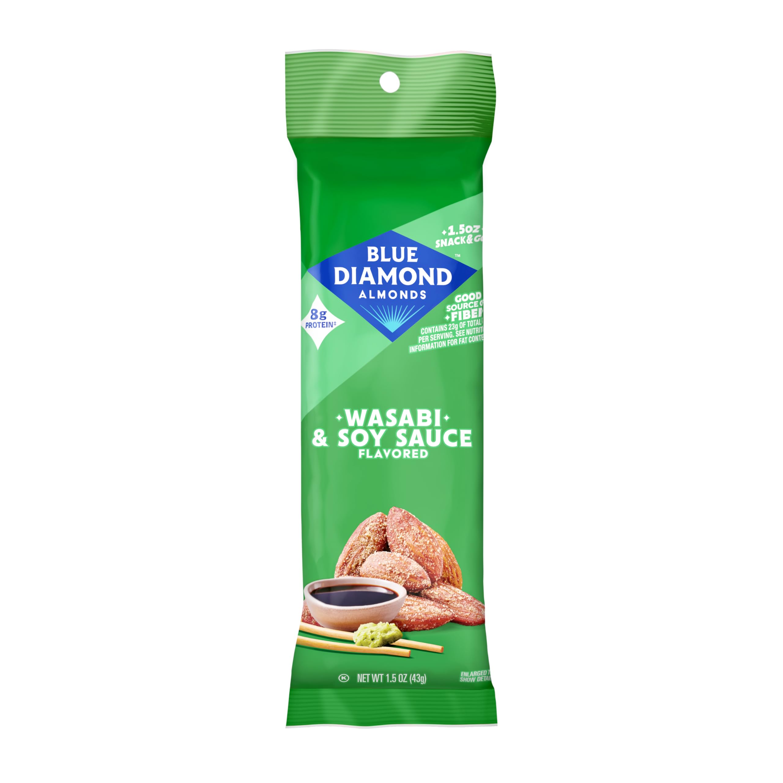 Amazon.com : Blue Diamond Almonds, Wasabi and Soy, 1.5 Ounce (Pack