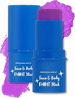 Pintura facial morada, impermeable, altamente...