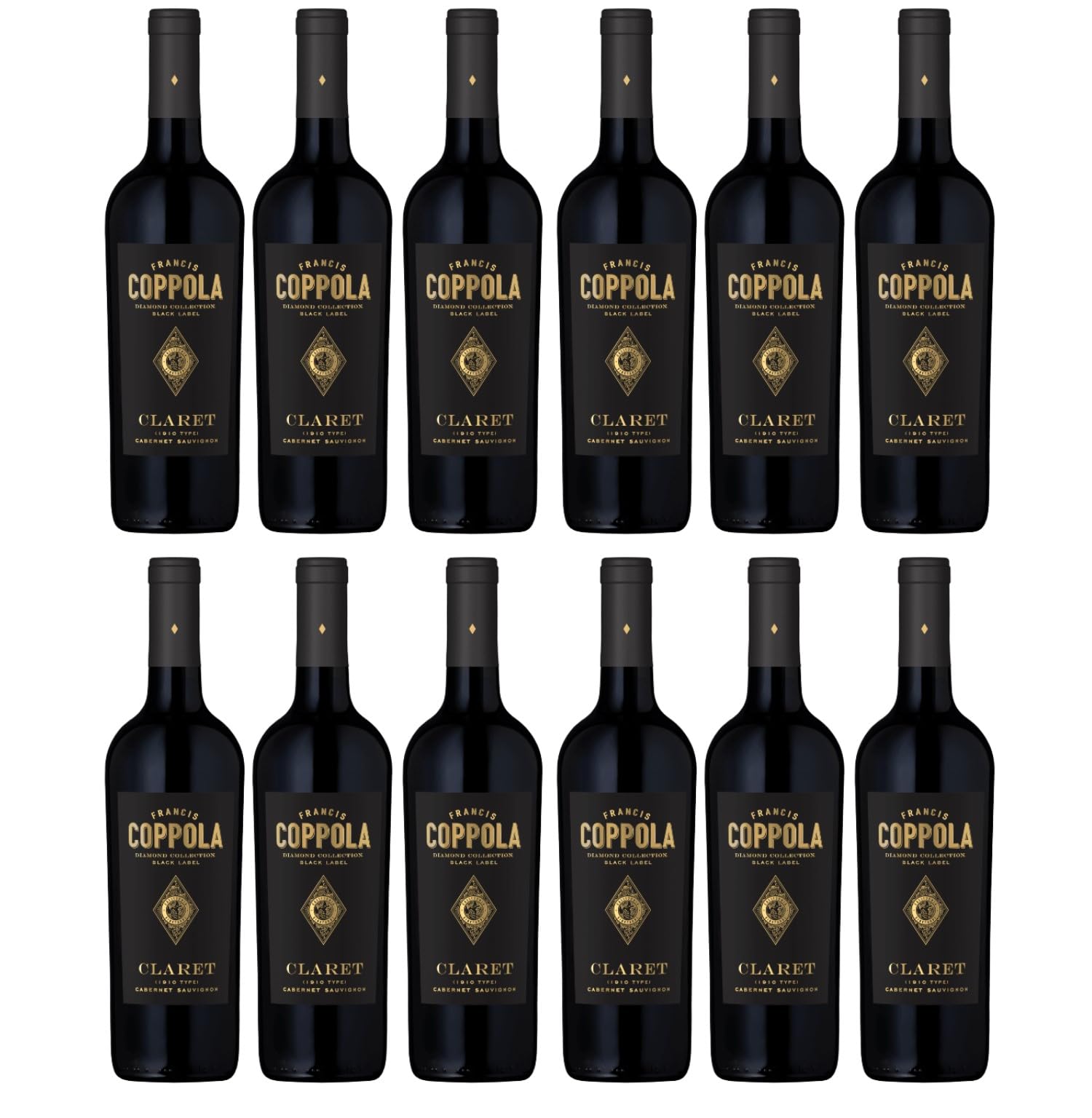 Francis Ford Coppola Diamond Collection Claret Rotwein Wein trocken Kalifornien Inkl. FeinWert E-Book (12 x 0,75l)