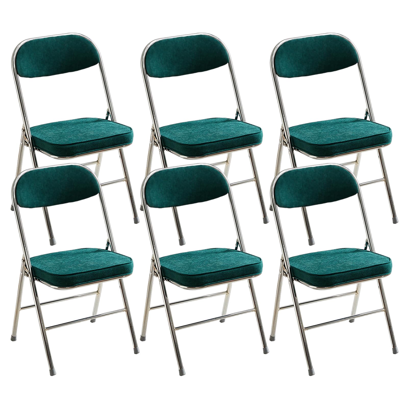 Sedie pieghevoli imbottite con struttura in metallo, design salvaspazio, facili da piegare e riporre, perfette per casa, ufficio, eventi all'aperto, durevoli ed eleganti
